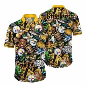 Pittsburgh Steelers Surf And Turf Tailgate Hawaiian Shirt