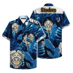 Pittsburgh Steelers Tattoo Skull Floral Hawaiian Shirt