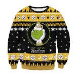 Pittsburgh Steelers The Grinch Math Santa Hat I Hate People Ugly Sweater
