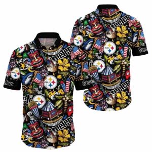 Pittsburgh Steelers Tiki Carnival And Football Fest Hawaiian Shirt
