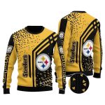 Pittsburgh Steelers Triangle Black And Yellow Pattern Ugly Sweater