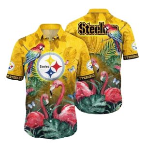 Pittsburgh Steelers Tropical Bird Of Paradise Fan Hawaiian Shirt