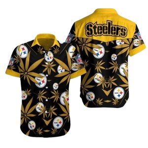 Pittsburgh Steelers Tropical Nights Floral And Logo Hawaiian Shirt