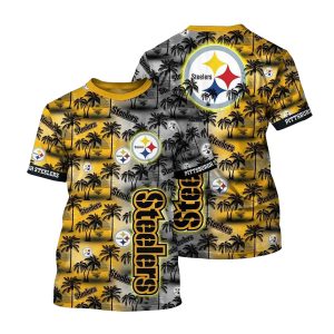 Pittsburgh Steelers Tropical Summer Pattern AOP T-Shirt