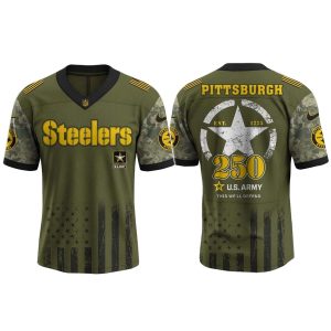 Pittsburgh Steelers Us Armys 250Th Birthday Celebration AOP T-Shirt