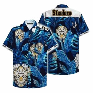 Pittsburgh Steelers Underwater Odyssey Skull Tropical Hawaiian Shirt