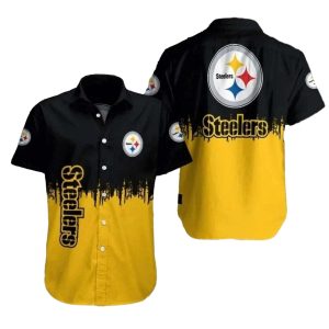 Pittsburgh Steelers Urban Splash Black Yellow Hawaiian Shirt