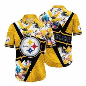 Pittsburgh Steelers Vibrant Floral Fan Hawaiian Shirt