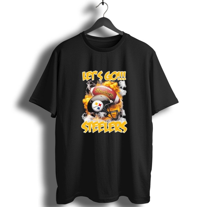 Pittsburgh Steelers Vintage Helmets Lets Go Steelers Football Helmets And Smoke T Shirt 1 T Shirt 1