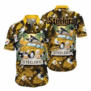 Pittsburgh Steelers Vintage Ride Tropical Hawaiian Shirt