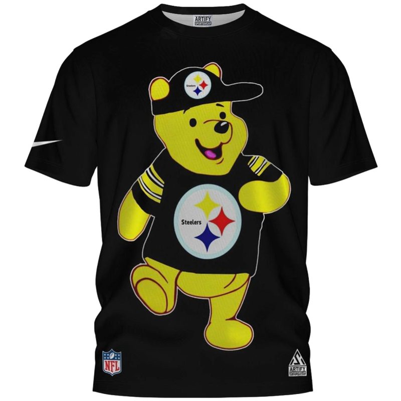Pittsburgh Steelers Winnie The Pooh Aop T Shirt 1