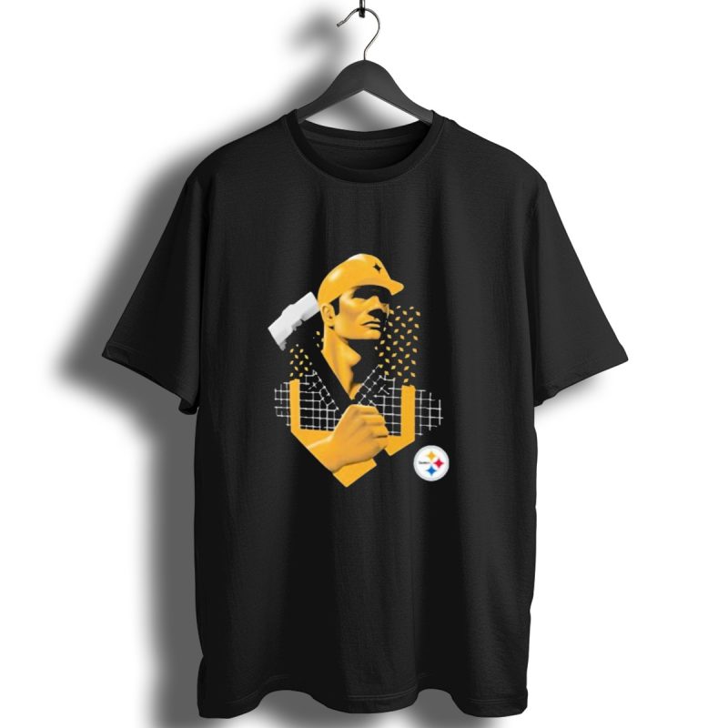 Pittsburgh Steelers Worker Hammer Black 2024 Draft Illustrated T Shirt 1 T Shirt 1