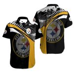 Pittsburgh Steelers Yellow Blitz Vibrant Fan Gear Hawaiian Shirt