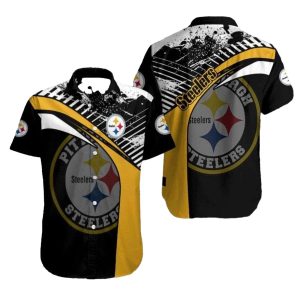 Pittsburgh Steelers Yellow Blitz Vibrant Fan Gear Hawaiian Shirt
