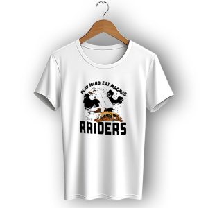 Play Hard Eat Nachos Raiders Football Fans Iconic Sports Team Humor T-Shirt
