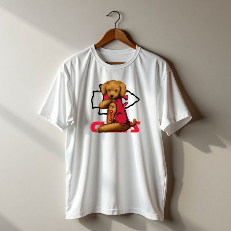 Poodle Chiefs Kc Chiefs Logo Dog In Red Jersey T Shirt T Shirt 1 1