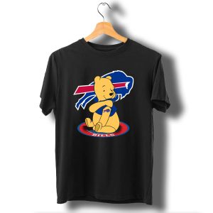 Pooh Bills Buffalo Bills Crossover Featuring Iconic Bear T-Shirt