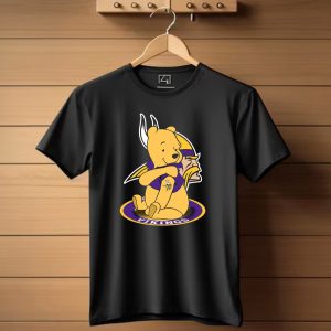 Pooh Vikings Crossover Sitting With Helmet And Horns T Shirt