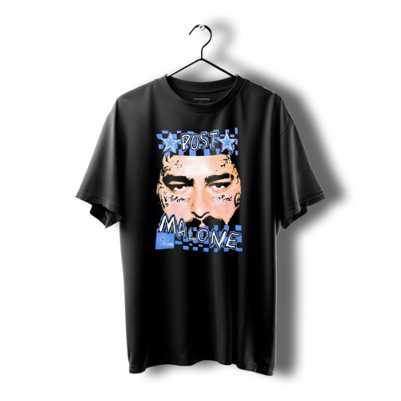 Post Malone Dallas Cowboys Blue Star Tattoo Face T Shirt 1 T Shirt 1 1