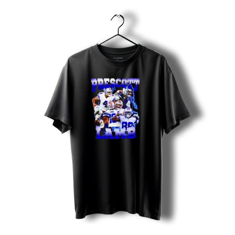 Prescott Lamb Dallas Cowboys Football Stars Collage T Shirt 1 T Shirt 1 1