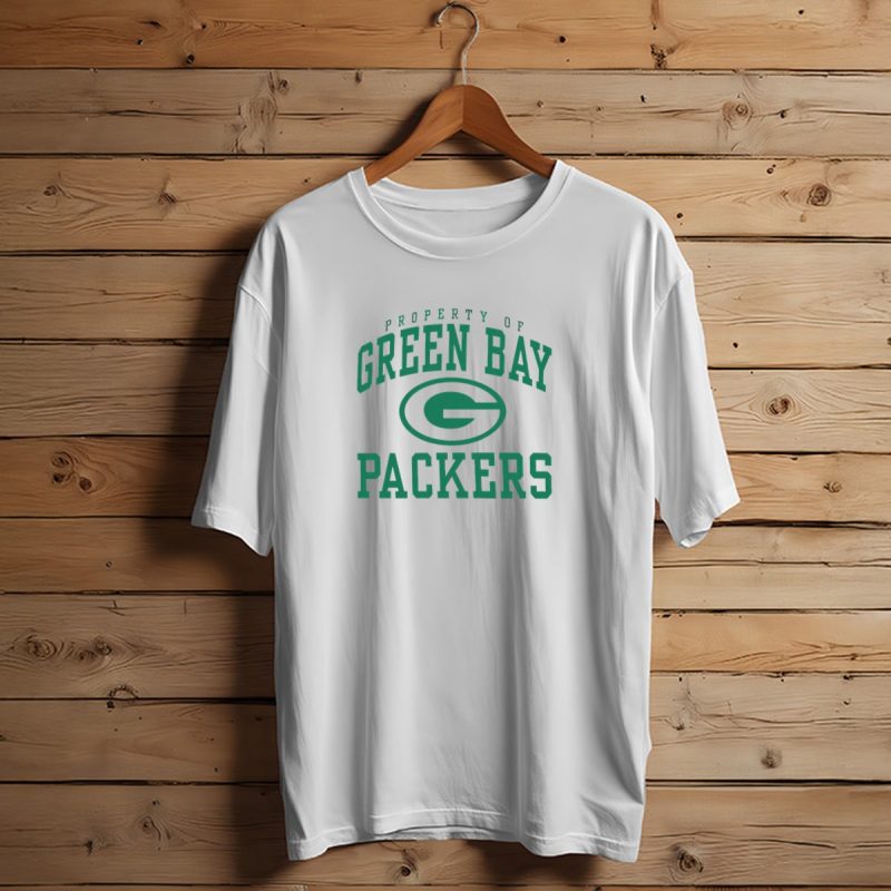 Property Of Green Bay Packers Logo Green T Shirt T Shirt 1 1