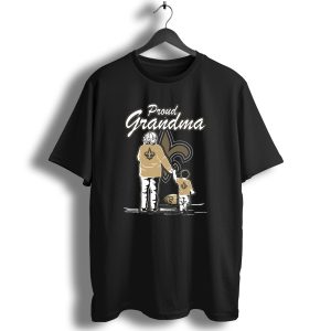 Proud Grandma New Orleans Saints Fleur De Lis Family Love T Shirt