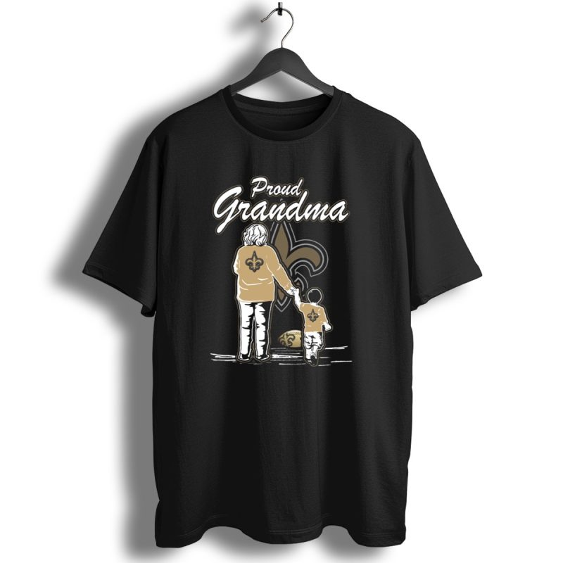 Proud Grandma New Orleans Saints Fleur De Lis Family Love T Shirt 1 T Shirt 1