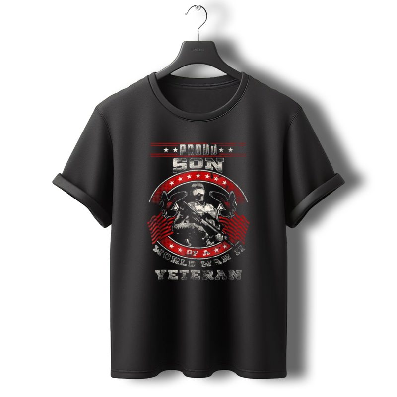Proud Son Of A World War Ii Veteran Veteran Day Soldier And Eagles T Shirt T Shirt 0 1