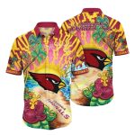 Psychedelic Cardinal Wave Vibrant Hawaiian Shirt