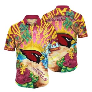 Psychedelic Cardinal Wave Vibrant Hawaiian Shirt