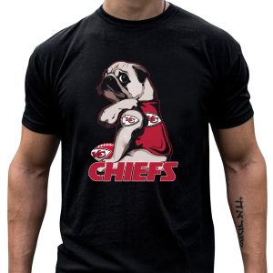 Pug KC Chiefs Football Fan Mascot T-Shirt