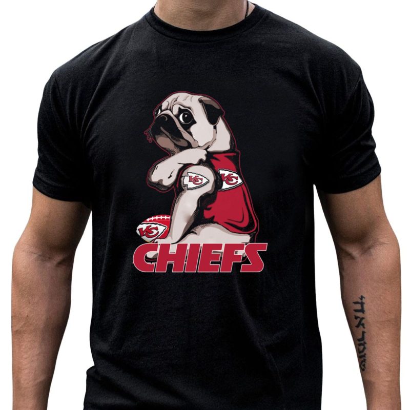 Pug Kc Chiefs Football Fan Mascot T Shirt T Shirt 1 1