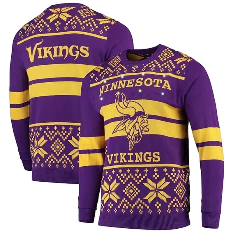 Purple Gold Minnesota Vikings Nfl Fan Gifts For Men And Women Ugly Sweater 1