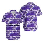 Purple Ocean Wave Floral Minnesota Vikings Hawaiian Shirt