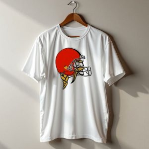 Quality Jay Cuda Browns Vikings Dual Logo Helmet T Shirt