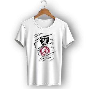 Raiders Alabama Crimson Tide Logo Mashup T-Shirt