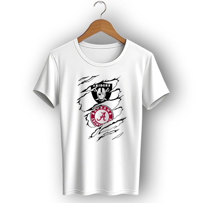 Raiders Alabama Crimson Tide Logo Mashup T Shirt 1 T Shirt 1