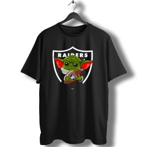 Raiders Baby Yoda Oakland Football Fan T-Shirt
