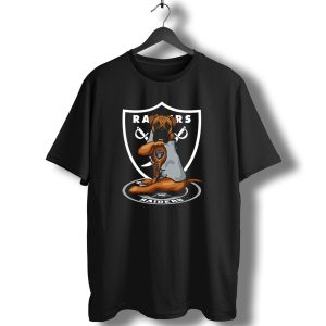 Raiders Boxer Dog Shield With Crossed Swords T-Shirt