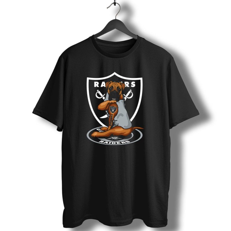 Raiders Boxer Dog Shield With Crossed Swords T Shirt 1 T Shirt 1