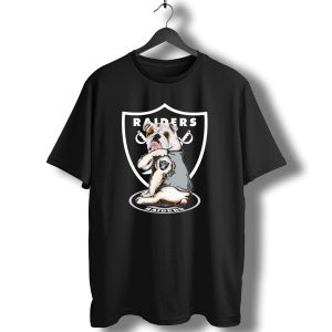 Raiders Bulldog With Shield Logo And Sword Elements T-Shirt