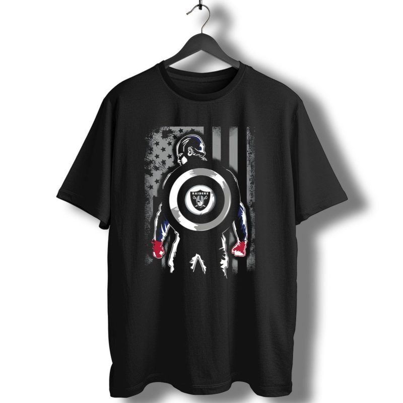 Raiders Captain America Shield American Flag T Shirt 1 T Shirt 1