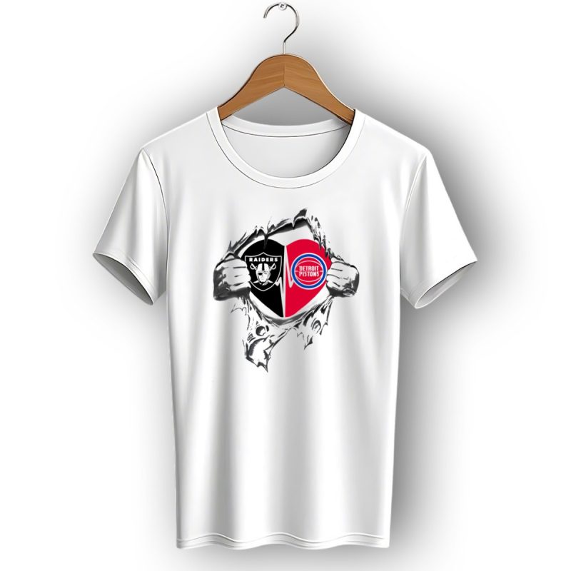 Raiders Detroit Pistons Its In My Heart T Shirt 1 T Shirt 1