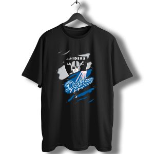 Raiders Dodgers Ripped Layers Fusion T-Shirt