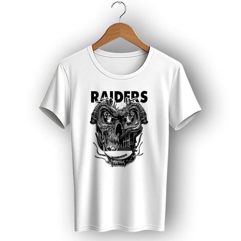 Raiders Dragonskull Football Faceplate T Shirt 1 T Shirt 1