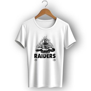 Raiders For Life Football Player Emblem T-Shirt