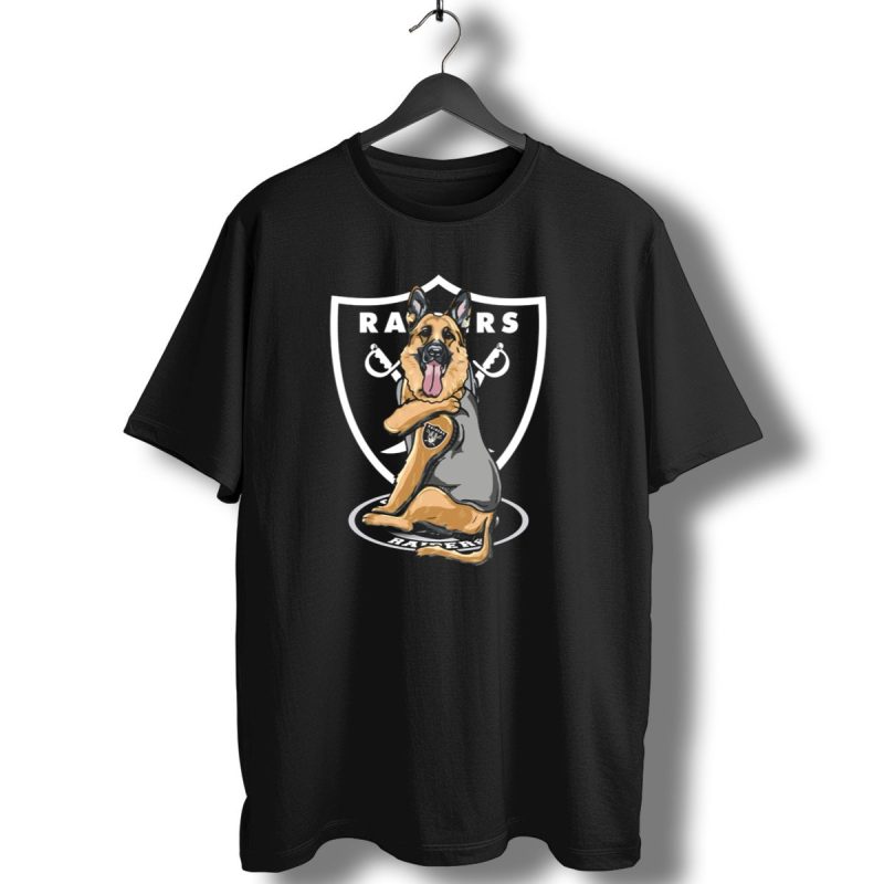 Raiders German Shepherd Shield Badge T Shirt 1 T Shirt 1