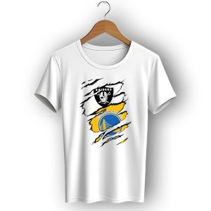 Raiders Golden State Warriors Logo Mashup T-Shirt