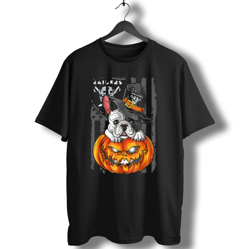 Raiders Halloween Bulldog Pumpkin T Shirt 1 T Shirt 1