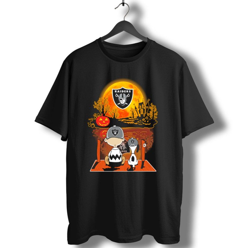 Raiders Halloween Snoopy Charlie Brown Pumpkin Moon T Shirt 1 T Shirt 1